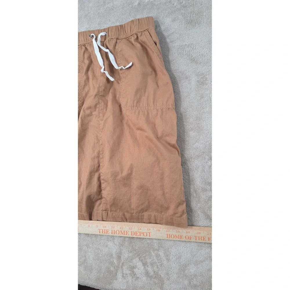 Pact Daily Twill skirt Medium Tan organic cotton stretch drawstring pockets EUC - Picture 9 of 9